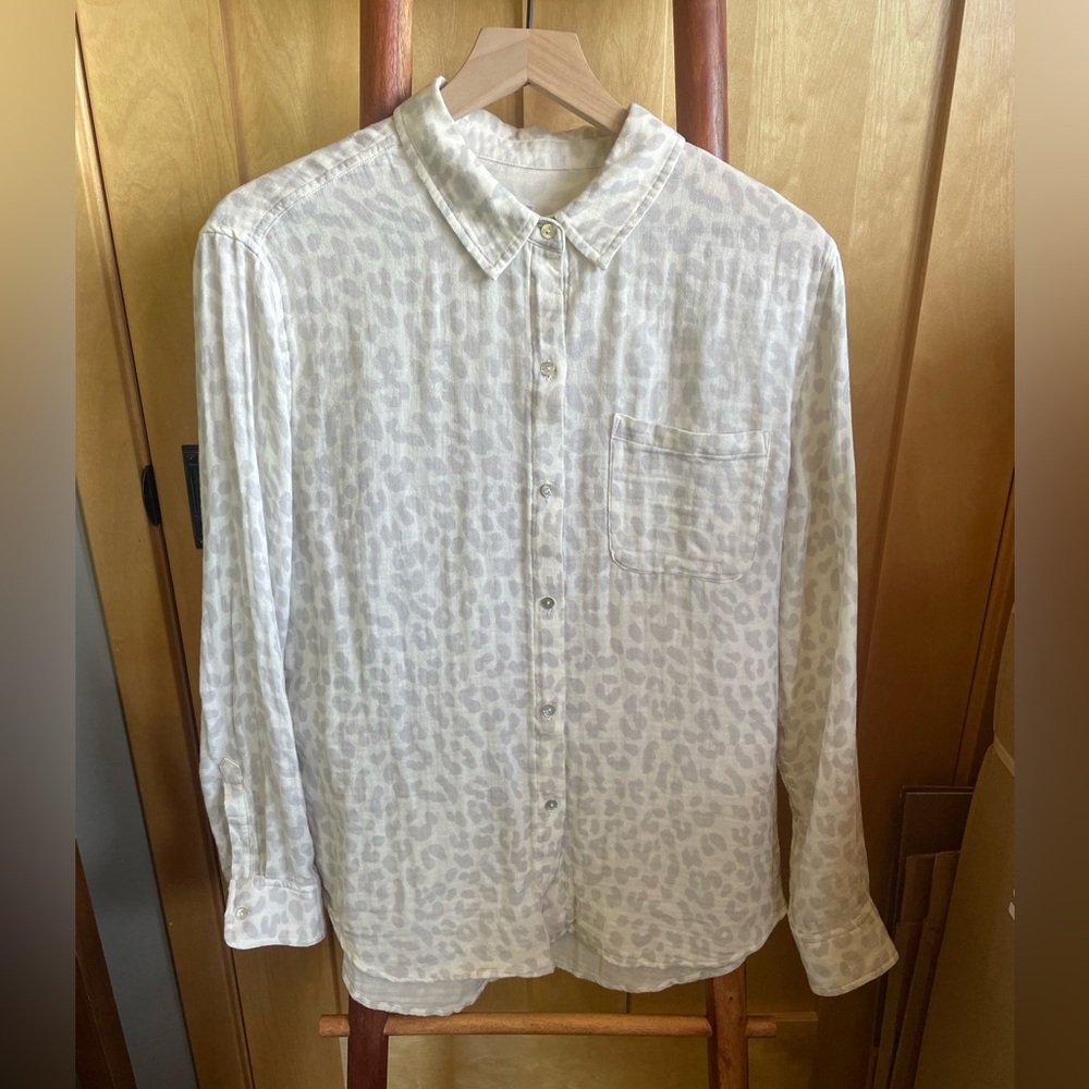 Rails Ellis Jaguar Print Button Down Shirt